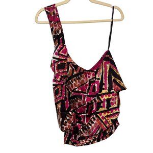 NWT XOXO Womens Abstract Print Sleeveless Top L